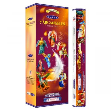 7 Arcangeles Incense Sticks, Satya Hex Pack - 6 Boxes x 20 Sticks